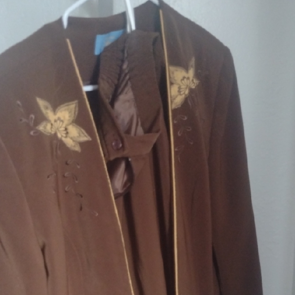 Faith and Joy Brown and Yellow Skirt Set for Work